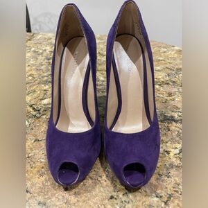 Nine West Women's Purple Peep Toe Heels